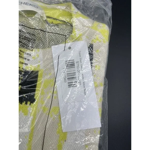 Namacheko Yellow and Beige Tsivot Turtleneck Size Large NWT SKU: 201046M205023